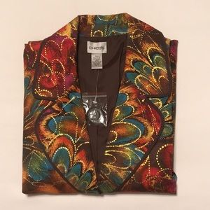 NWOT Chico’s Multicolored Glitzy Jacket